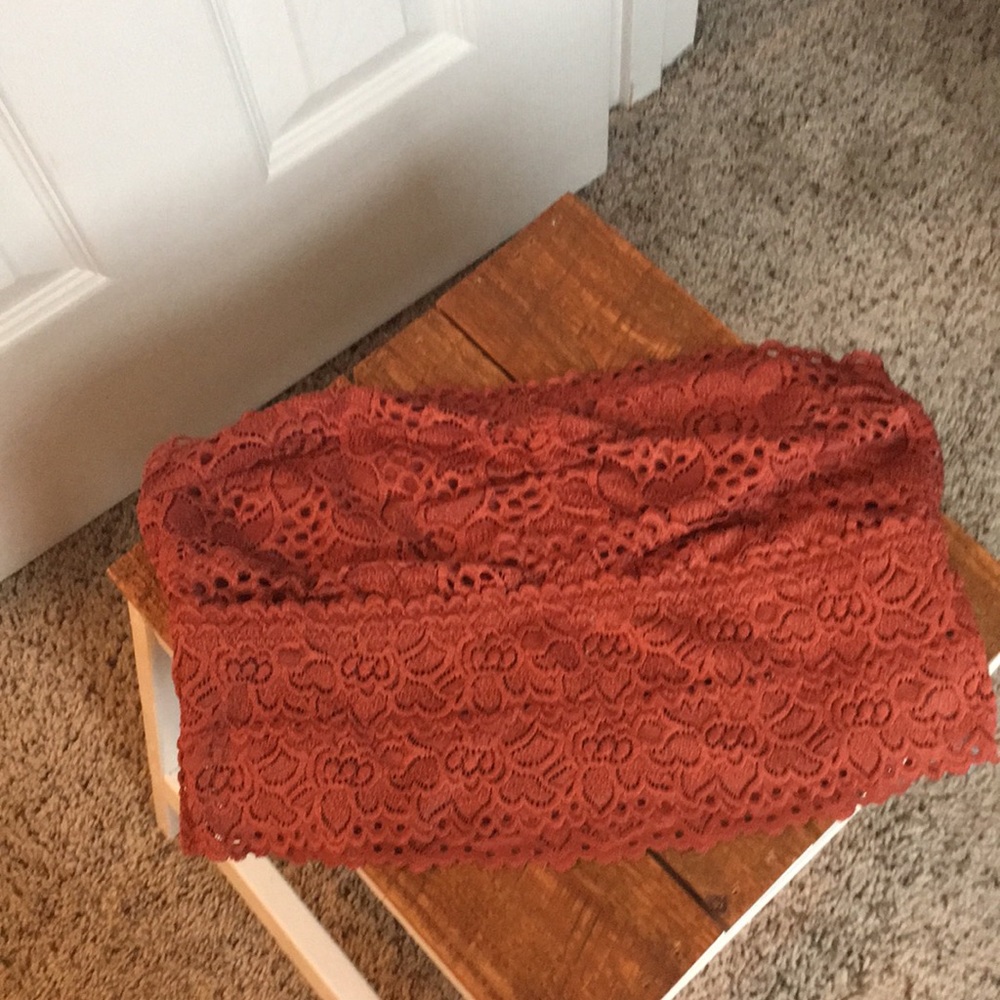 Aerie strapless brick orange bralette